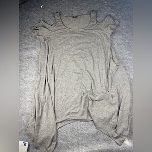 Torrid Heather Gray cold shoulder dress